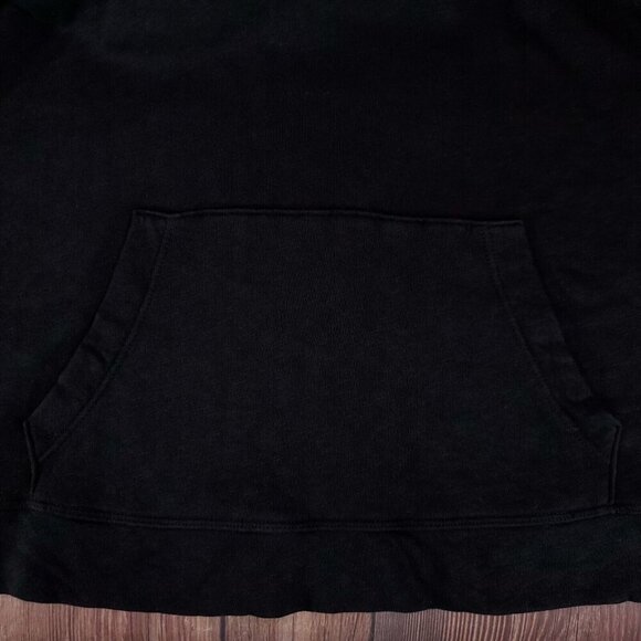 James Perse Womens Size 3 Large Relaxed Crop Hoodie Black Cotton - Picture 6 of 11